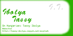 ibolya tassy business card